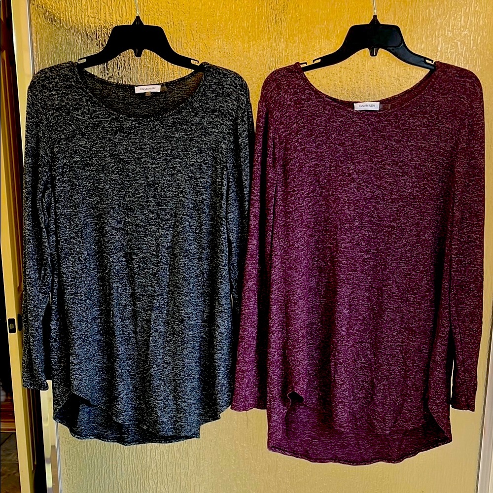 Calvin Klein large black and fuscia tops
